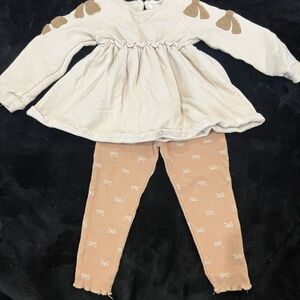 Adorable Cream and Tan Kids Matching Set